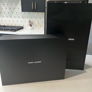 SAINT LAURENT box and shopping bag